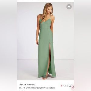 Azazie Bridesmaids Dress in Eucalyptus, NWT never worn